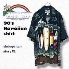 90's PARADISE FOUND アロハシャツ / ヴィンテージ 古着のサムネイル