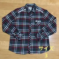 【アーノルドパーマー】チェック柄長袖シャツ　コーディロイ生地　3 美品