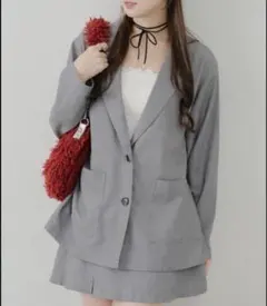 ベルト付きテーラードジャケット