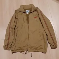 プーマ　サイドラインナイロンジャケット　90's　ベージュ　Lサイズ