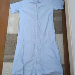 EDWIN　水色 半袖 シャツワンピース