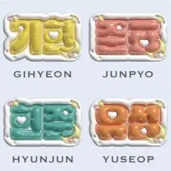 オーダーあり ギヒョン ジュンピョ ヒョンジュン ぷっくりネームボードお急ぎ対応