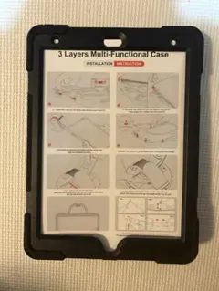 iPad用 3層多機能ケース 黒
