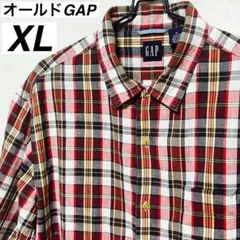 90S OLD GAP 半袖 チェック シャツ　XL