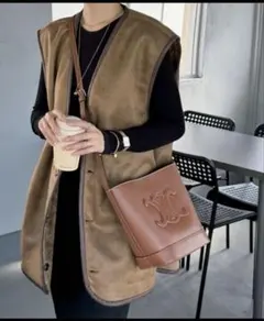 2wayリバーシブルファー　ベスト　Javaコラボ