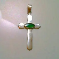 新品 シルバー925 天然石グリーンオニキス 皮紐 ペンダントトップ 送料込み