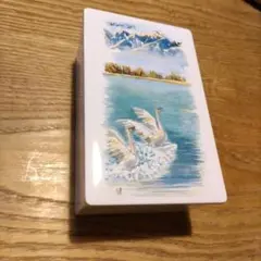 開運堂　白鳥の湖　空缶　菓子缶　松本市
