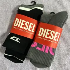 DIESEL ソックス 3足2点セット ブラック グレー
