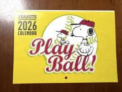 PEANUTS 2026年壁掛けカレンダー SNOOPY アオキ ノベルティ