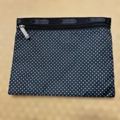 LeSportsac ドット柄ポーチ ネイビー
