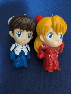新世紀エヴァンゲリオン キーホルダーセット シンジ アスカ✩平成レトロ✩初期の物