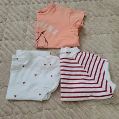110 半袖 Tシャツ 女の子 branshes デビロック ボーダー ユニクロ