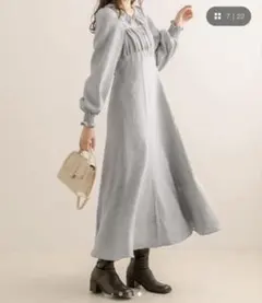 OLIVE des OLIVE デコルテ開きワンピース 長袖