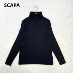 SCAPA ハイゲージタートルネックセーター 黒のサムネイル