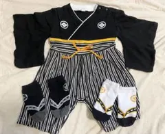 【美品ソックス付き】ベビー袴 ロンパース 70cm 100日祝い お食い初 正月