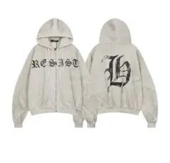 pctokyo フラクトゥールフェードジップパーカー　ホワイト　美品