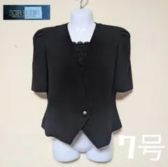 ノーカラージャケット ブラック