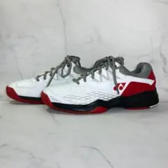 【美品】YONEX テニスシューズ パワークッション103 24.5㎝ 白/赤