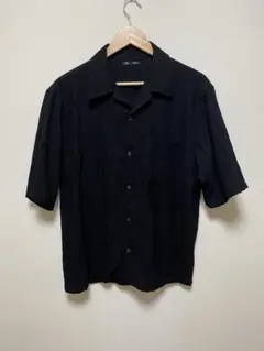 GU テクスチャーシャツ ブラック M