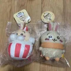 ちいかわ　うさぎ　マスコット　うきうき　ぬくぬく装い　2点セットのサムネイル