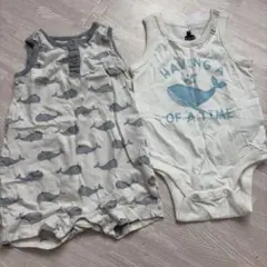 baby GAP クジラ柄ロンパースとボディスーツセット