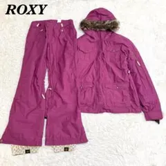 【美品】ROXY スキースノボウェア セットアップ M パープルピンクのサムネイル