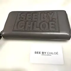 See by Chloé（シーバイクロエ）ラウンドファスナー長財布（グレー）