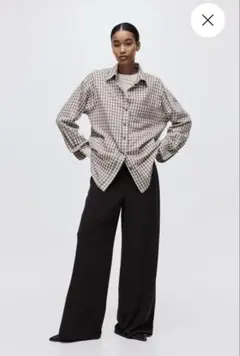 1/19-2/6発送不可 【新品】Sサイズ H&M ジャージー ワイド パンツ