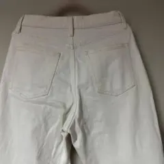 無印良品MUJI ホワイト白リラックスワイド　デニムパンツ ズボン