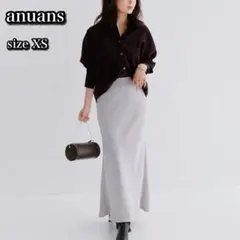 25SS✨アニュアンス サテンナロースカート グレイリッシュピンク 光沢 XSのサムネイル