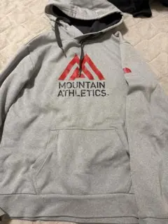 THE NORTH FACE パーカー グレー ロゴプリント S