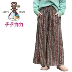 TITICACA エスニック柄 ワイドパンツ カーキ フリーサイズ　ズボン　美品