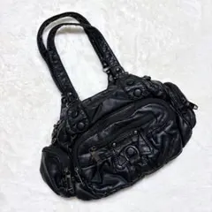 00s【archive】leather gimmick bag/Y2K/ギャル◎