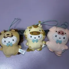 サンリオ　ポチャッコ　ぬいぐるみキーホルダー３つセット