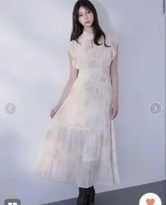 スナイデル　Sustainableプリーツプリントワンピース