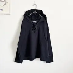 バックナンバー　スウェット　長袖　パーカー　ゆったり　レースアップ　大人可愛いのサムネイル