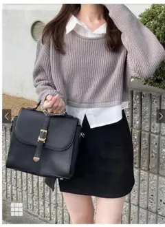 【美品】GRL 2Wayレザーショルダーバッグ[tr632]