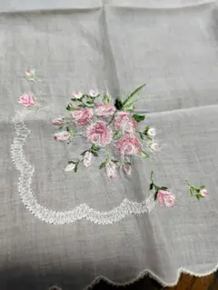 セール　OMU 刺繍 レースハンカチ4枚セット❀新品未使用