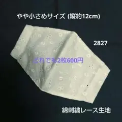 布マスク インナーマスク やや小さめ 綿刺繍レース生地