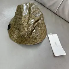 GUCCI バケットハット 帽子 Mサイズ キャスケット ロゴ 折り畳み
