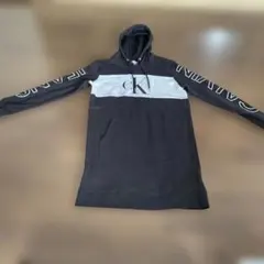 Calvin Klein フード付き　パーカー　ワンピース S 黒　BLACK