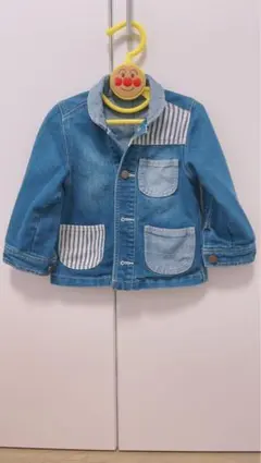 petit main デニムジャケット 90cm ストライプポケット