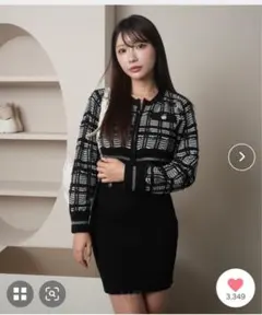 LIP SERVICE ツイードアンサンブルニットワンピース