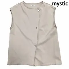 mystic ベスト ベージュ フリーサイズ オフィスカジュアル キレイめ