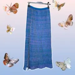 Vintage y2k ブルー ラメ タイト スカート