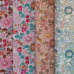 リバティプリント　カットクロス　はぎれ❁ベッツィ②　４枚セット