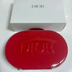 ディオール エナメルバニティポーチ アメニティ レッド