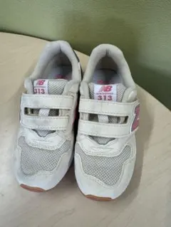 New Balance 313 ホワイト/ピンク スニーカー 18.5cm