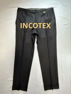 【美品クリーニング済】【発送日注意】INCOTEXブラウンウールスラックス48