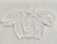 美品★メゾピアノ★半袖カーディガン　フォーマル　SS　90　100